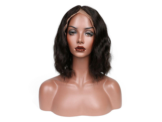 Lace Front Human Virgin Wavy Short Bob Wig